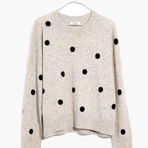 Madewell Cashmere Sweater in Donegal Dot